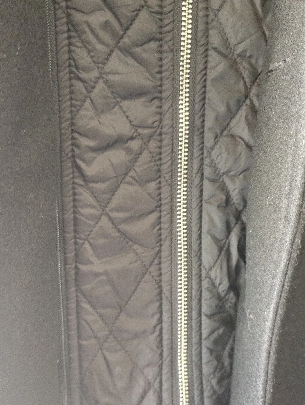 Banana Republic Men's Black Wool-Blend Sport Coat with Quilted Zip-In Liner